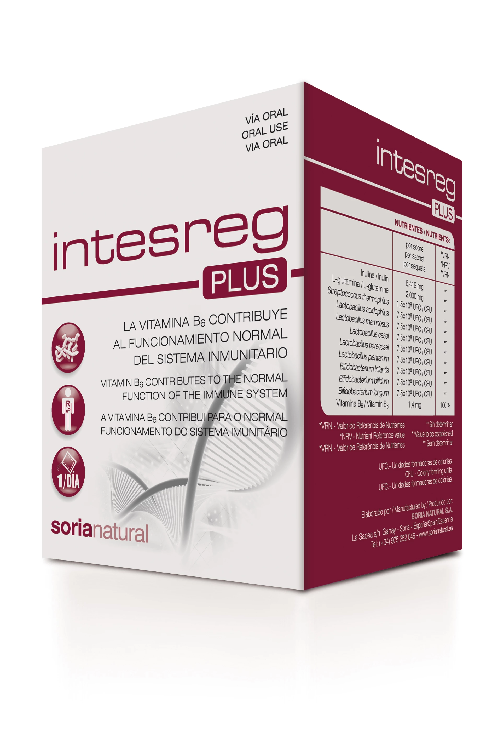 Soria Natural Intesreg Plus, 14 Sobres Protección intestinal