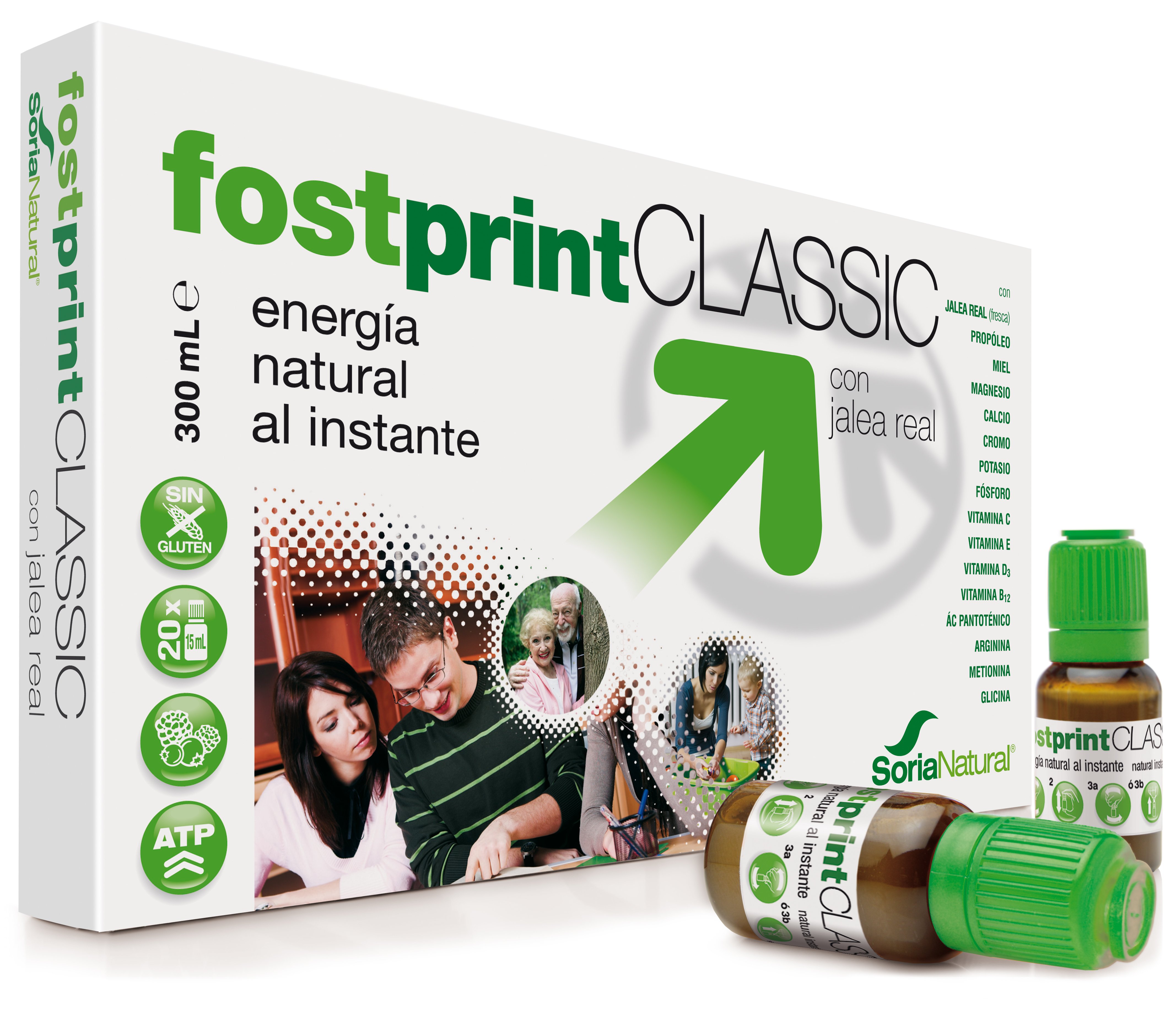 Soria Natural fostprint Classic, 20 Ampollas. Salud y energía. 