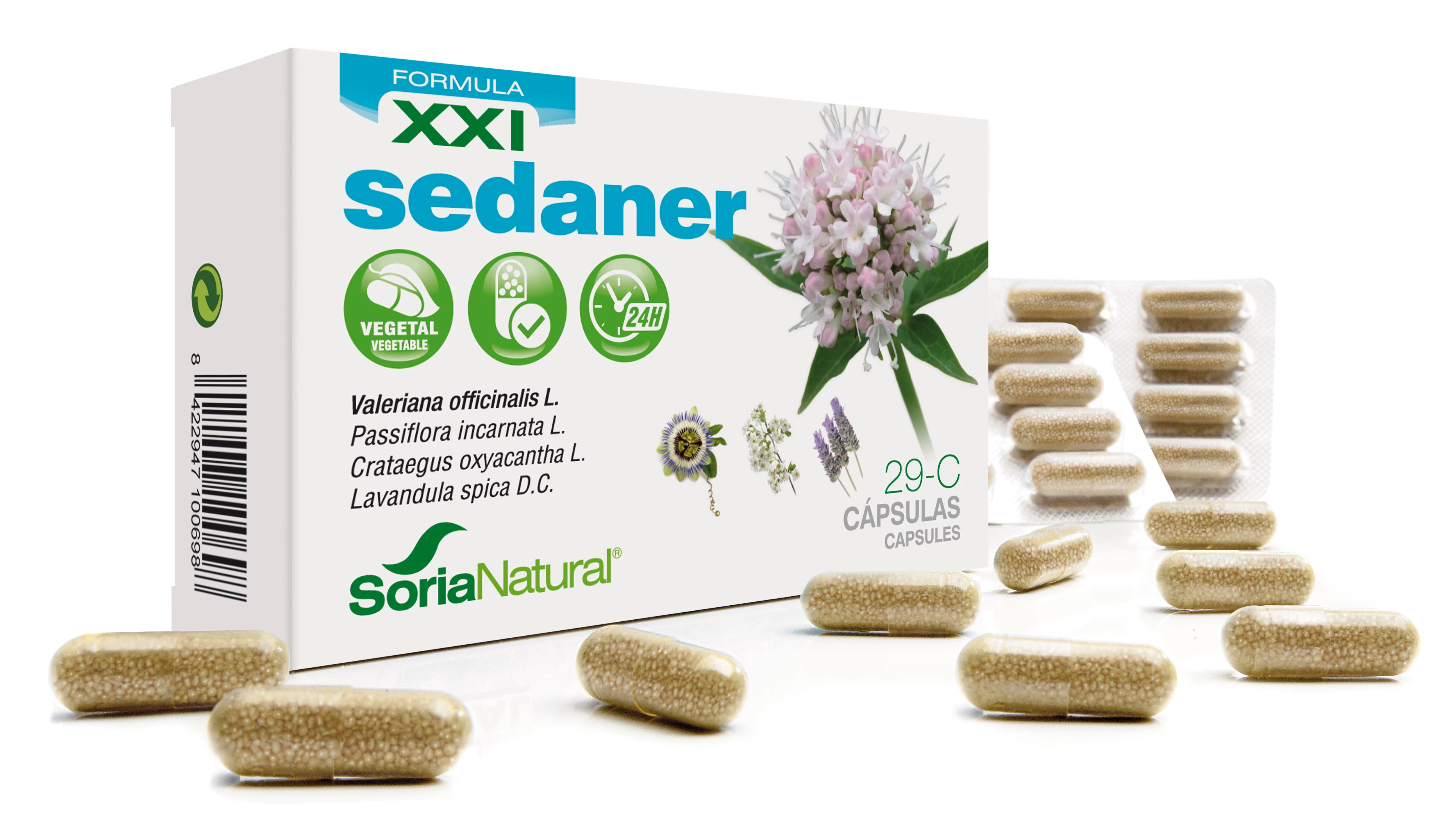 Soria Natural Fórmula XXI Sedaner 29-C, 30 Cápsulas Salud emocional