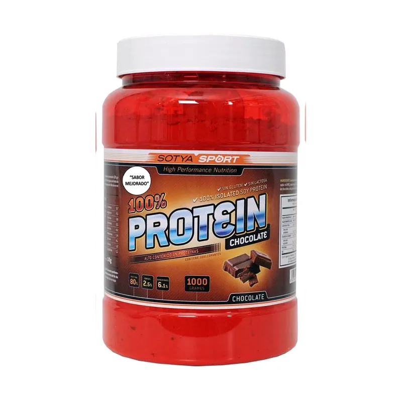 Sotya Sport Proteína Soja 100% Chocolate, 1kg Regeneración muscular