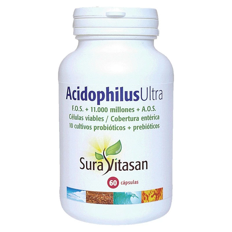 Sura Vitasan Acidophilus Ultra, 60 Cápsulas. Equilibrio intestinal. 