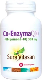 Sura Vitasan Co-EnzimaQ10 300 mg, 30 Cápsulas. Antioxidante natural