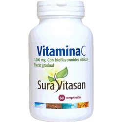 Sura Vitasan Vitamina C 1000mg, 60 Comprimidos. 100% natural.