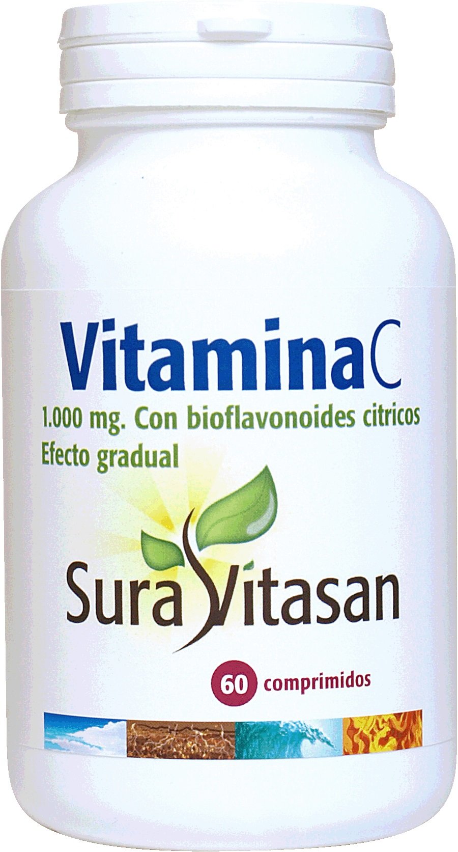 Sura Vitasan Vitamina C 1000mg, 60 Comprimidos. 100% natural.