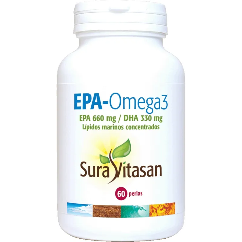Sura Vitasan EPA-Omega 3, 60 Perlas. Salud cardiovascular. 