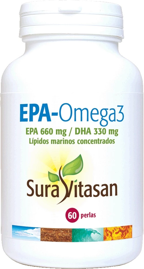 Sura Vitasan EPA-Omega 3, 60 Perlas. Salud cardiovascular. 