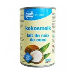 Kokosmelk Leche de Coco, 400 ml. Cocina saludable y natural. 