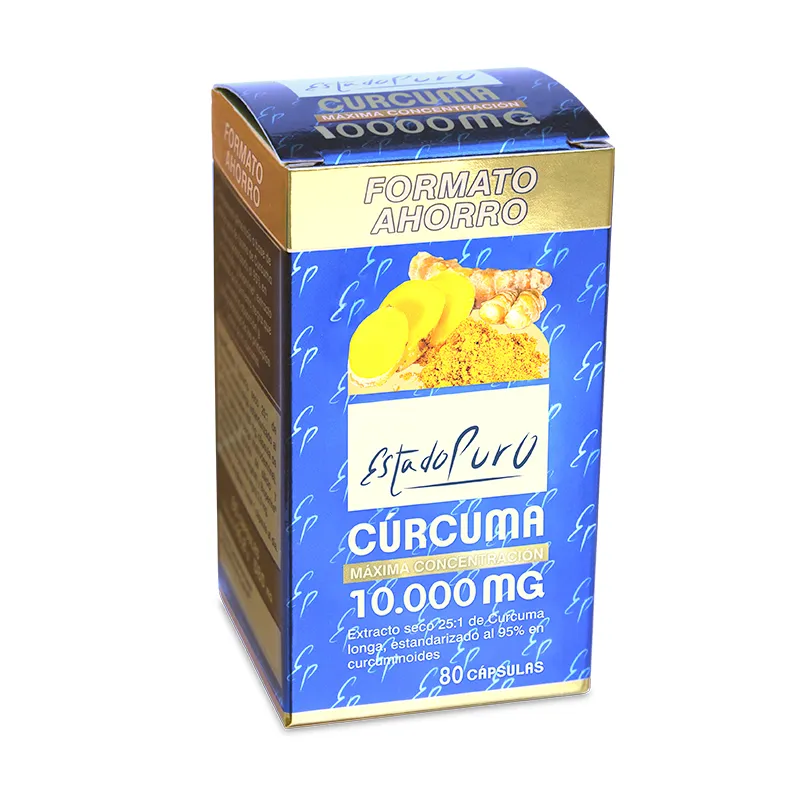 Estado Puro Cúrcuma 10.000 mg Formato Ahorro, 80 Cápsulas.