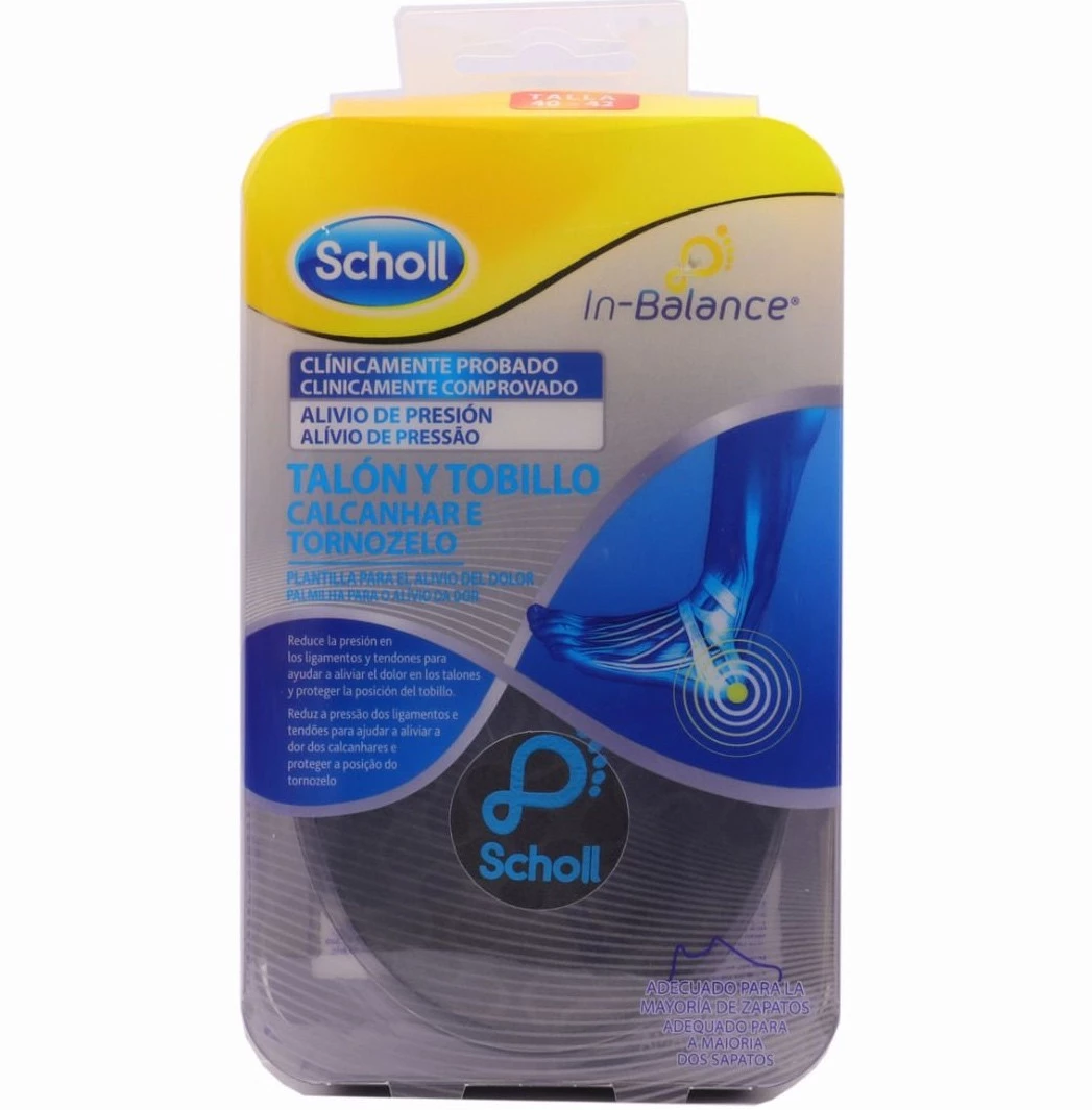 Scholl Plantilla Talón y Tobillo In Balance Talla M, 1 Par