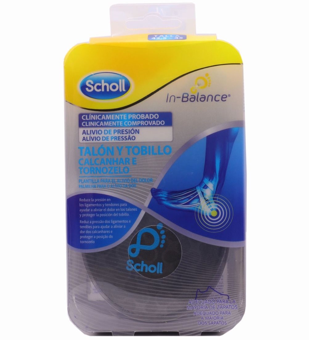 Scholl Plantilla Talón y Tobillo In Balance Talla L,1 Par