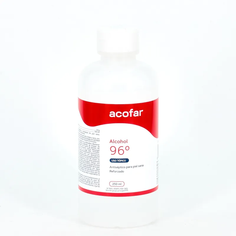 ACOFAR ALCOHOL ETILICO 96º REFORZADO  250 ML ACOFAR ALCOHOL ETILICO 96º REFORZADO  250 ML