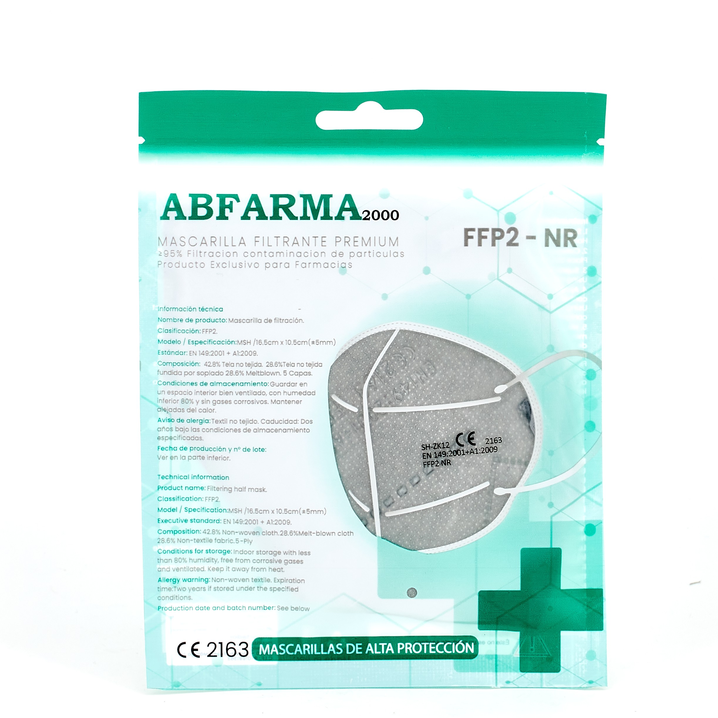 Mascarilla FFP2 Gris, 1Ud.