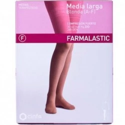 Farmalastic Media Larga Compresión Fuerte Blonda Talla P, 1 par.