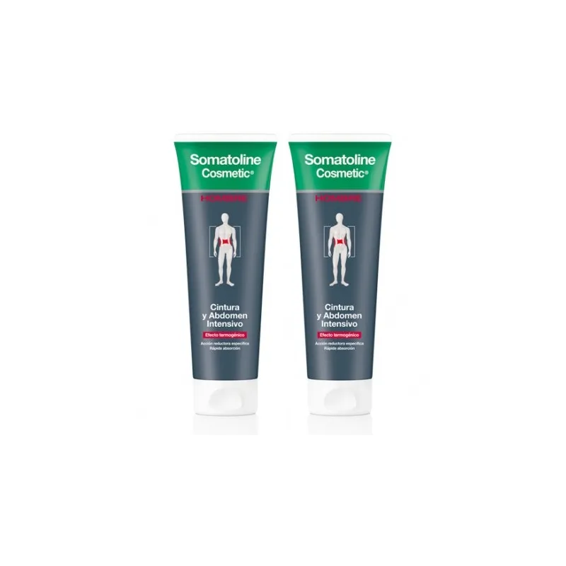 Somatoline Cosmetic Hombre Cintura y Abdomen Intensivo Duplo, 2x250ml