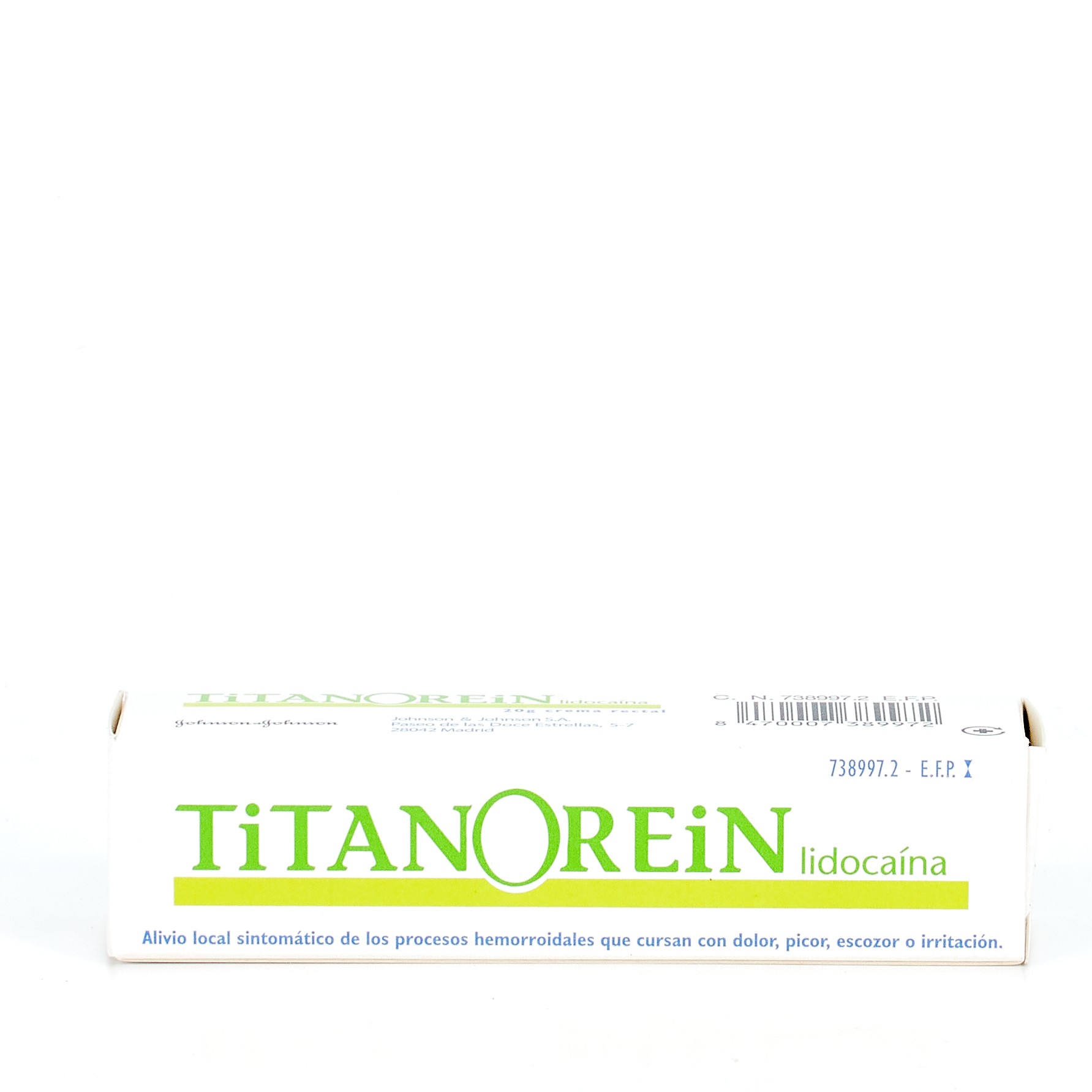 Titanorein Lidocaina Crema Rectal, 20g.