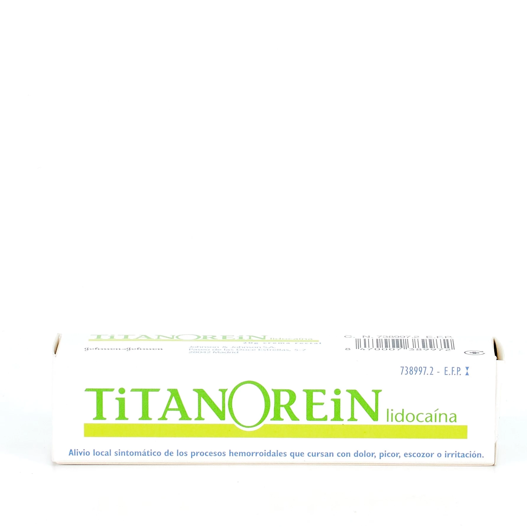 Titanorein Lidocaina Crema Rectal, 20g.