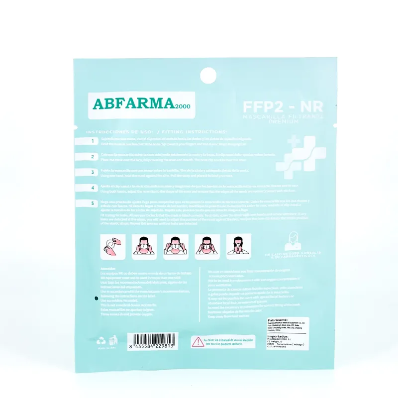 Mascarilla FFP2 Verde Agua, 1Ud. Mascarilla FFP2 Verde Agua, 1Ud.