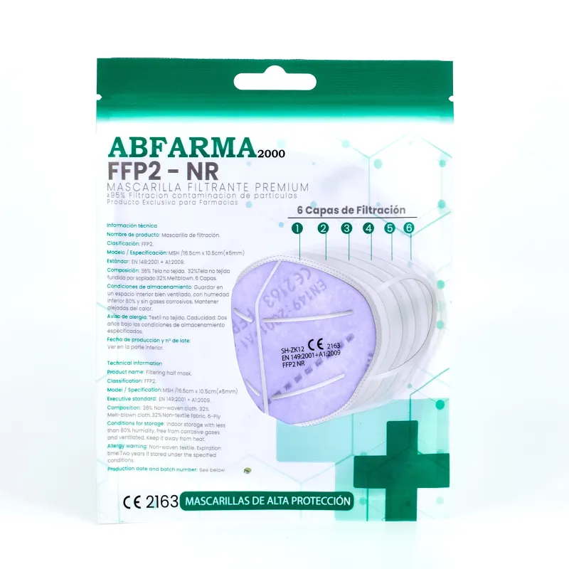 Mascarilla FFP2 Morada, 1Ud. Mascarilla FFP2 Morada, 1Ud.