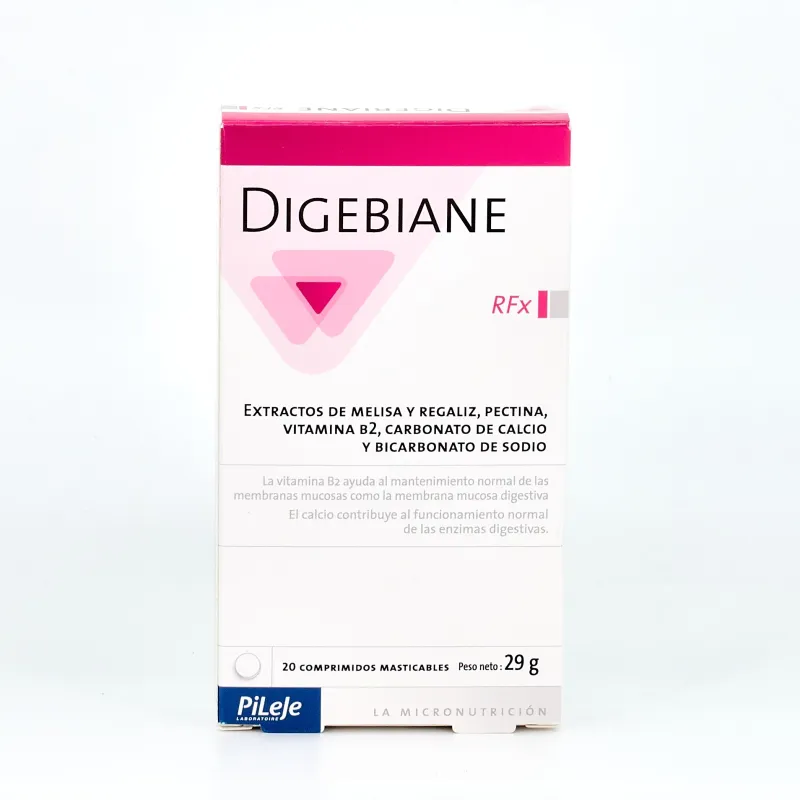 Pileje Digebiane Rfx, 20 Comprimidos Masticables. Pileje Digebiane Rfx, 20 Comprimidos Masticables.