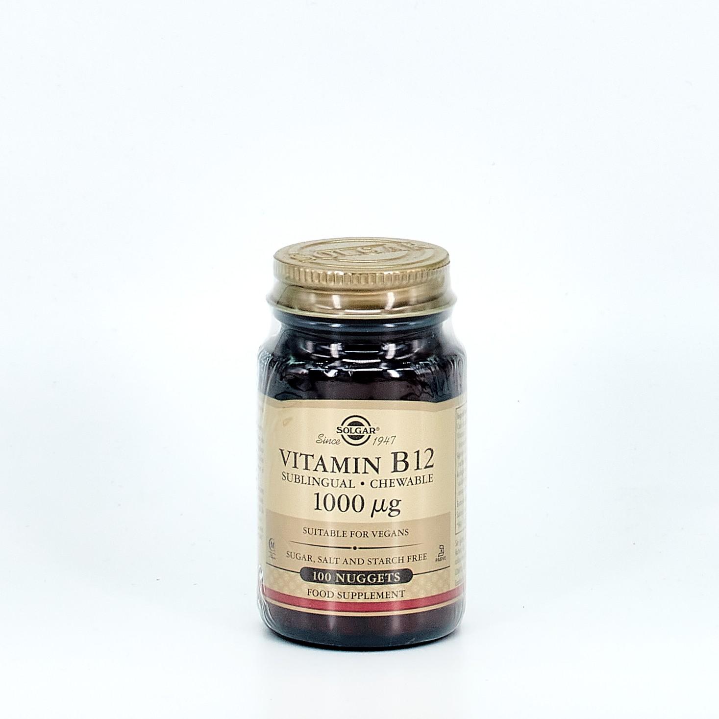 Solgar Vitamina B12 1000mg, 250 cápsulas.