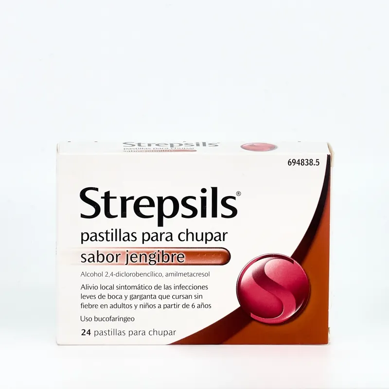 STREPSILS 24 PASTILLAS PARA CHUPAR SABOR JENGIBRE STREPSILS 24 PASTILLAS PARA CHUPAR SABOR JENGIBRE