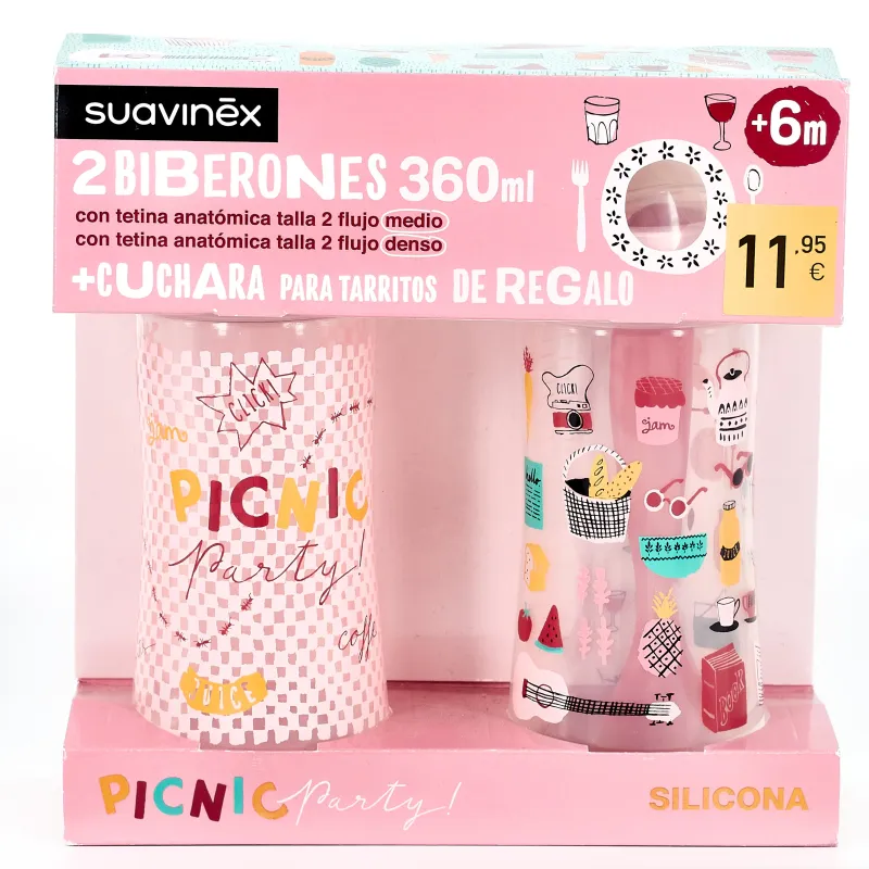SUAVINEX PACK 2BIBIS+CUCHARA
