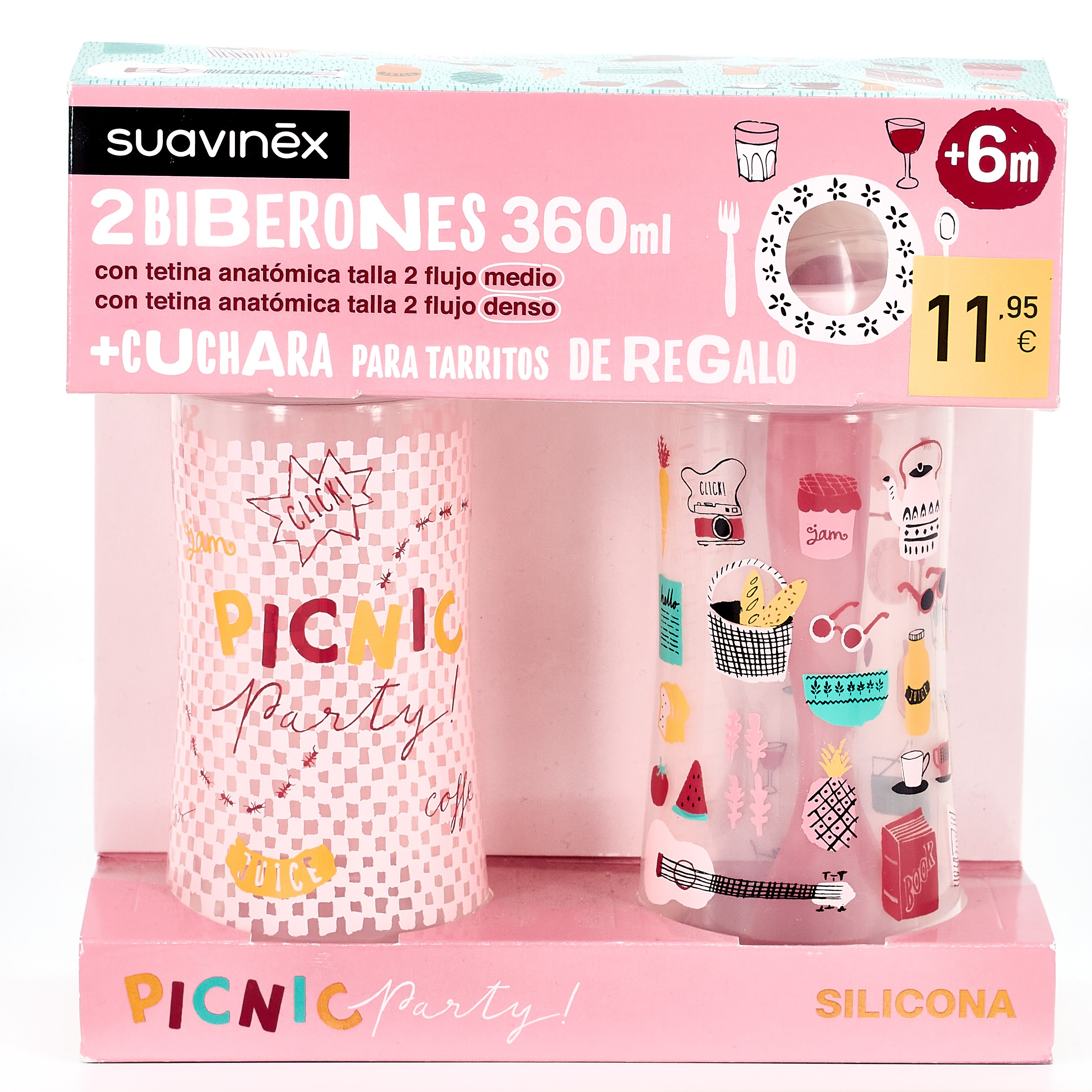 Suavinex Pack de biberones Tetina anatómica Silicona — Farmacia y