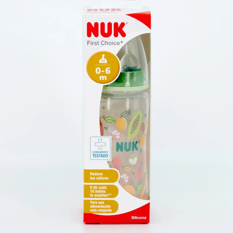 NUK Biberon Silicona 1M, 300ml.