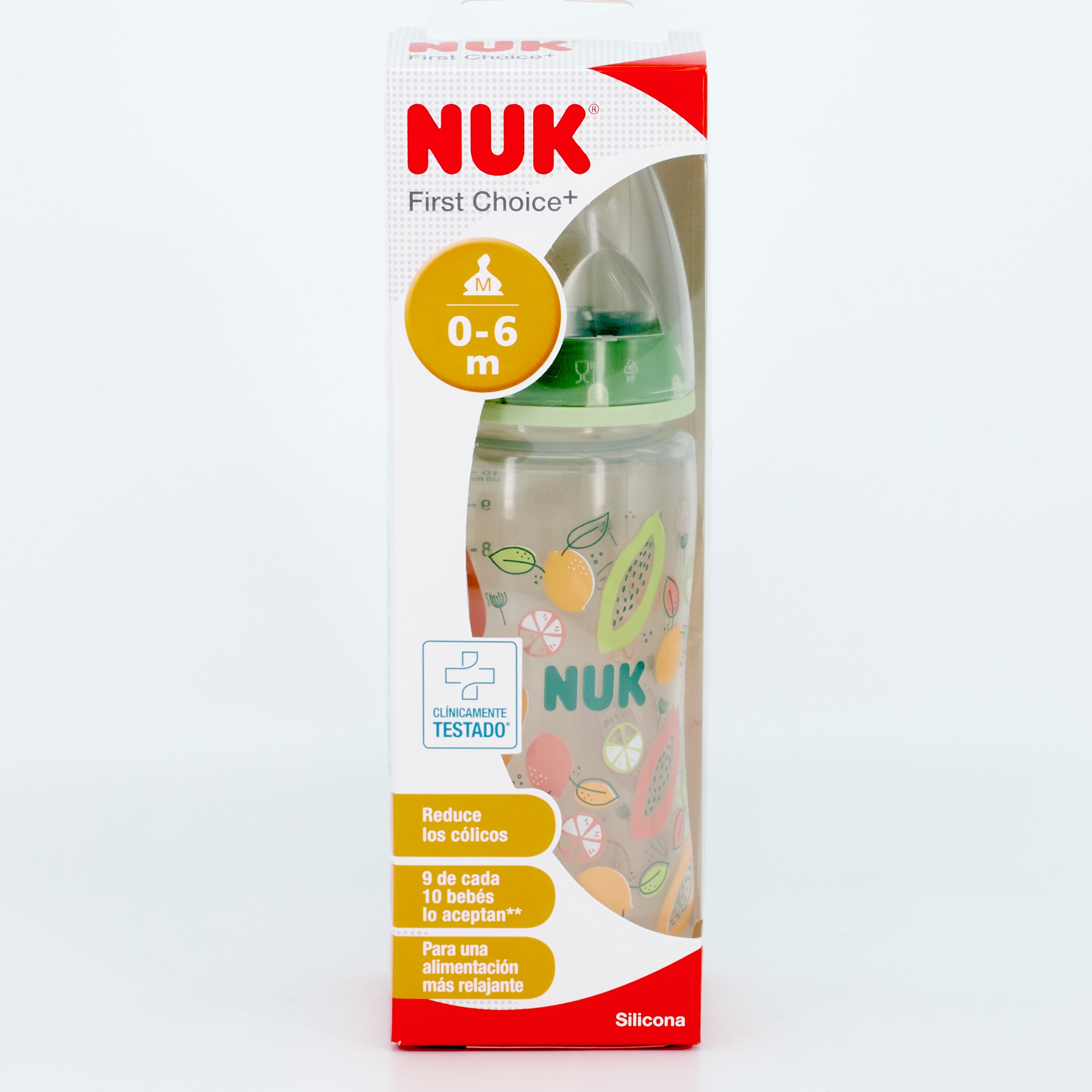 NUK Biberon Silicona 1M, 300ml.