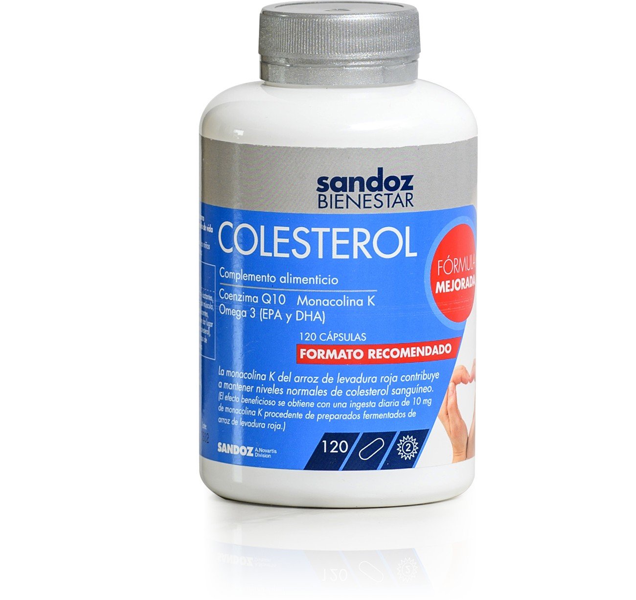 Sandoz Bienestar Colesterol Bote, 120 cápsulas.