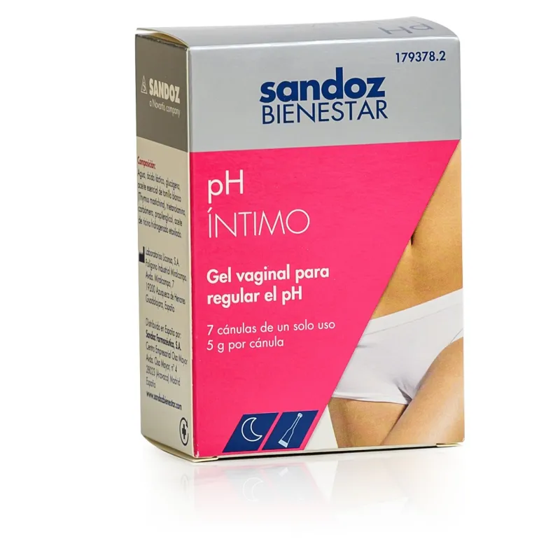 Sandoz BIENESTAR PH ÍNTIMO 5% 5MG 7GLV ES Sandoz BIENESTAR PH ÍNTIMO 5% 5MG 7GLV ES