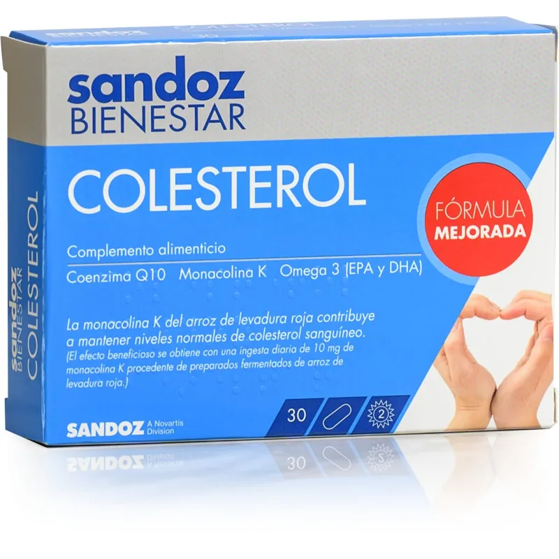 Sandoz Bienestar Colesterol, 30 Cápsulas Sandoz Bienestar Colesterol, 30 Cápsulas