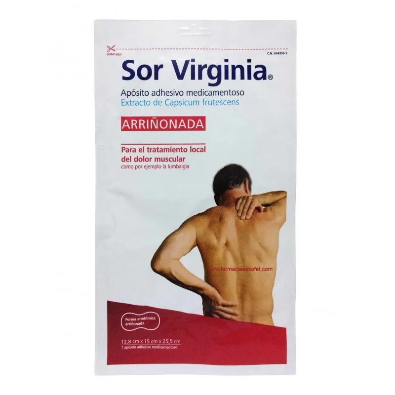 Sor Virginia Apósito Adhesivo Medicamentoso Arriñonado, 1Ud. Sor Virginia Apósito Adhesivo Medicamentoso Arriñonado, 1Ud.