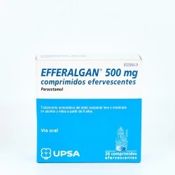 Efferalgan 500 mg, 20 Comprimidos Efervescentes.