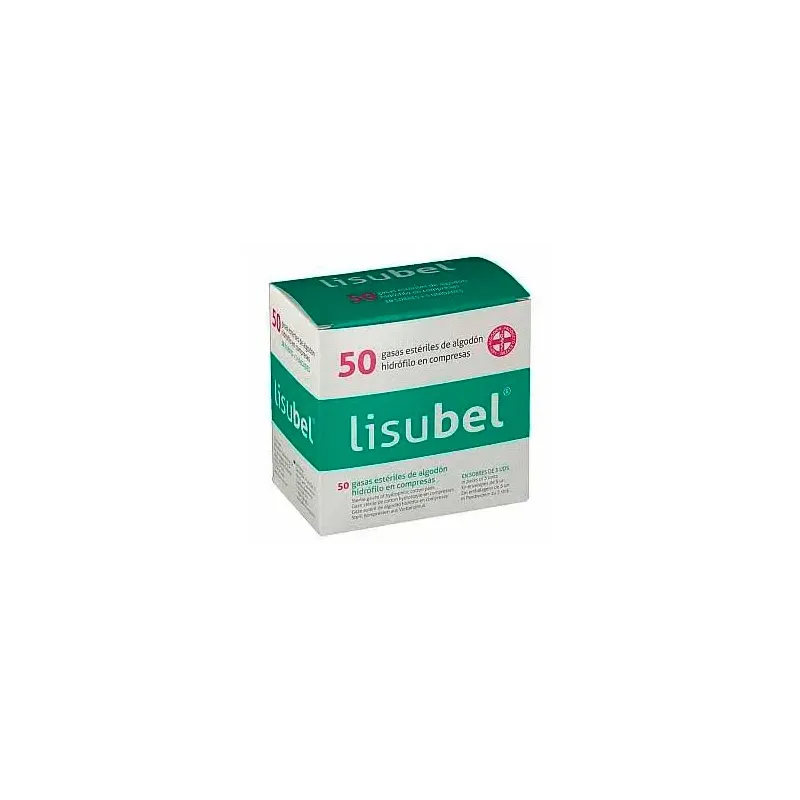 Lisubel Gasa Esteril Algodon hidrófilo, 50 unidades