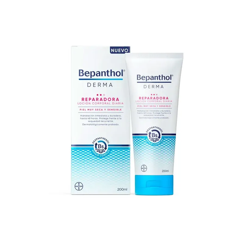 Bepanthol®Derma Reparadora Loción Corporal Diaria, 200 ml.