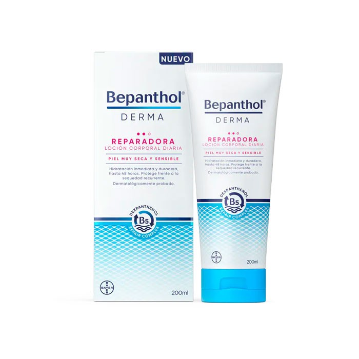 Bepanthol®Derma Reparadora Loción Corporal Diaria, 200 ml.