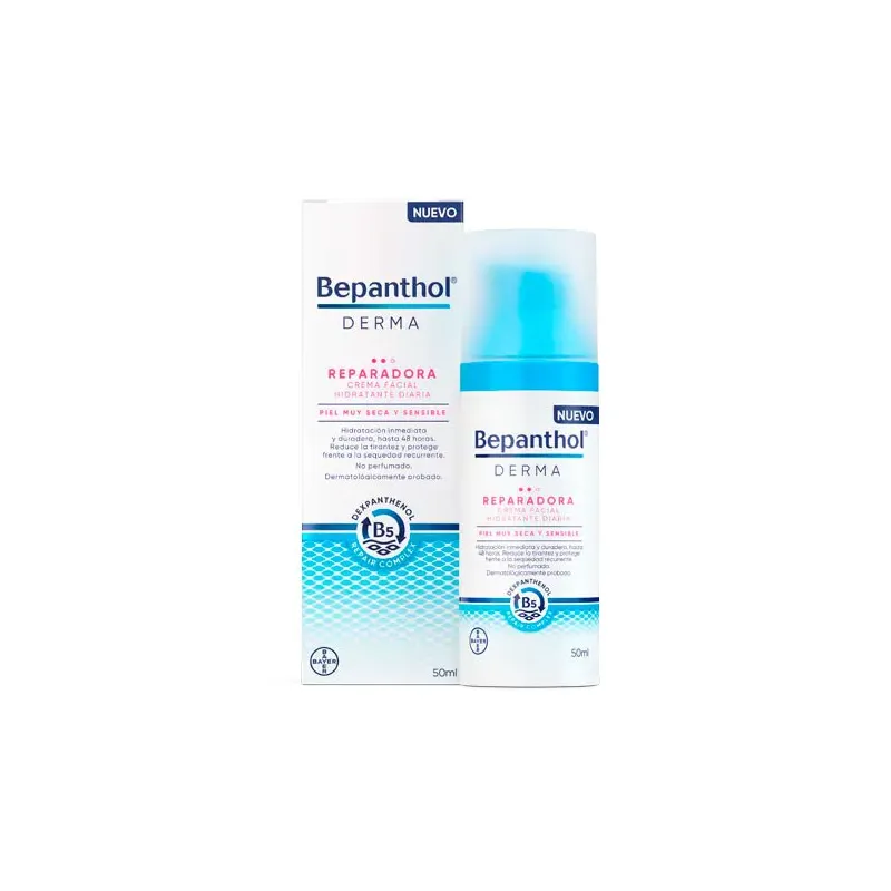 Bepanthol®Derma Reparadora Crema Facial Hidratante Diaria, 50 ml