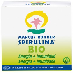 Marcus Rohrer Spirulina Bio Recarga, 540 Comprimidos Aporta energía
