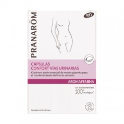 Pranarom Aromafemina Confort vías urinarias BIO, 30 cápsulas