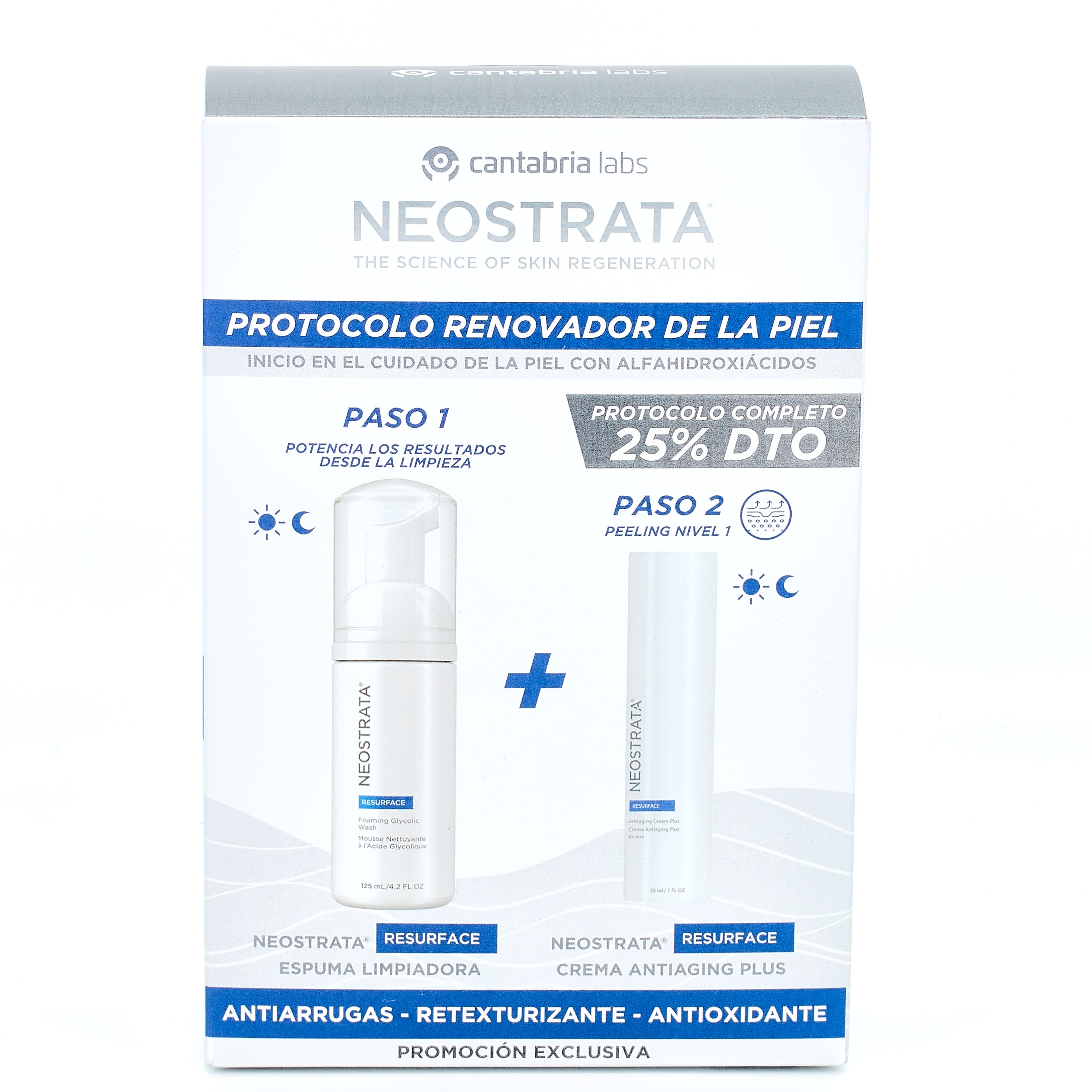 Neostrata Resurface Pack protocolo antioxidanteEOSTRATA RESURFACE PACK PROTOCOLO ANTIOXIDANTE