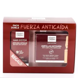 Martiderm Pack Doble fuerza antiacaída, ampollas + cápsulas