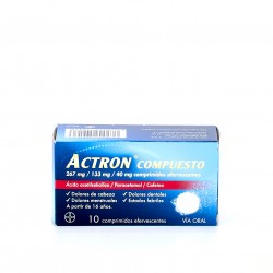 ACTRON COMPUESTO 267 MG/133 MG/40 MG 10 COMPRIMIDOS EFERVESCENTES
