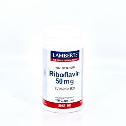 LAMBERTS Riboflavina 50 mg, 100 cápsulas.