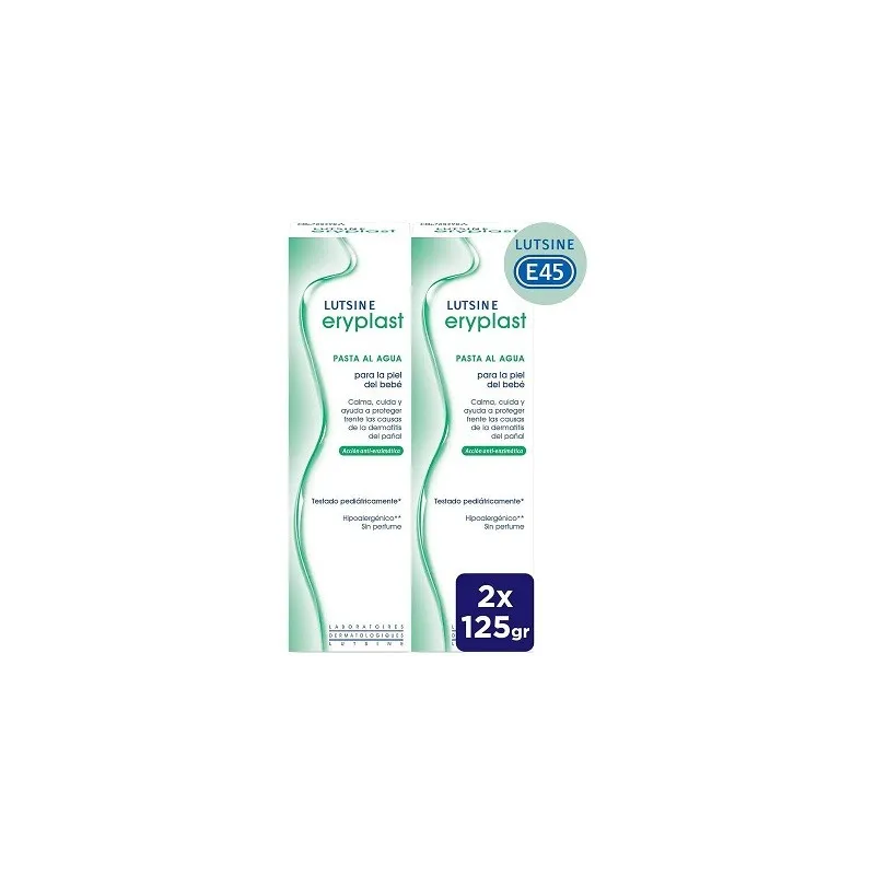 E45 Lutsine Eryplast Pasta al Agua Duplo, 2x125 g