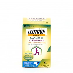 LEOTRON MAGNESIO + VITAMINA D 14 SOBRES BUCODISPERSABLES 2 G SABOR FRUTAS DEL BOSQUE