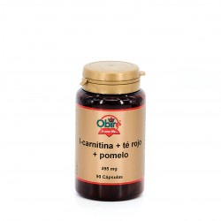 Obire L-Carnitina + Té Rojo + Pomela 525 mg, 90 Caps.