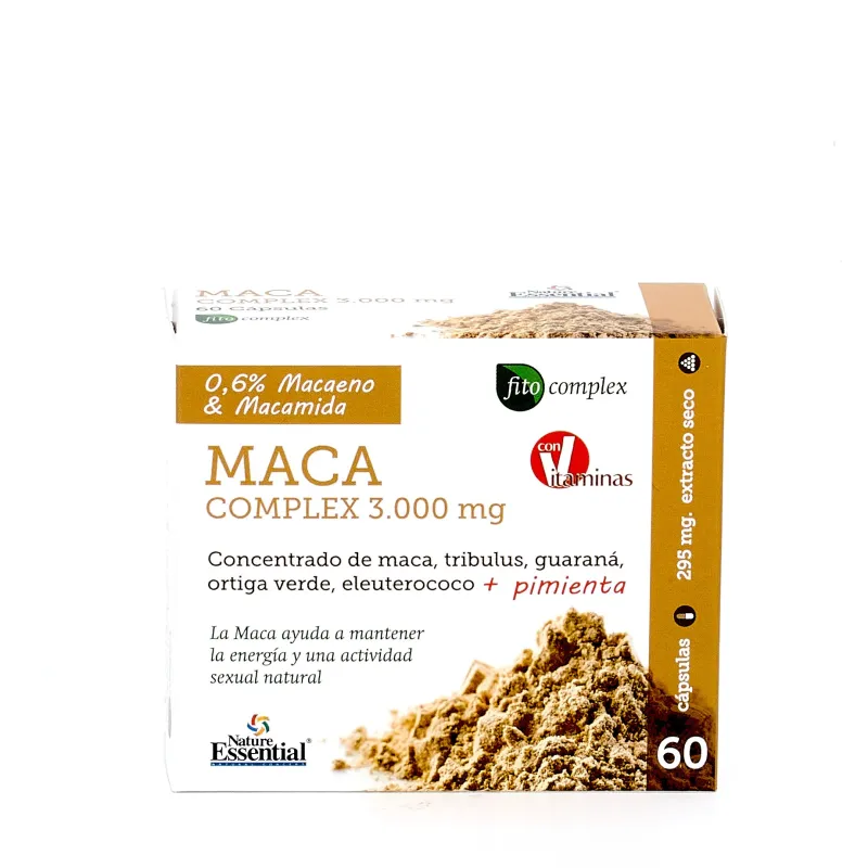 Nature Essential Maca Complex 3.000mg, 60 cápsulas Nature Essential Maca Complex 3.000mg, 60 cápsulas