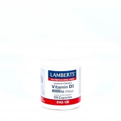 LAMBERTS Vitamina D3 4000UI (100 µg), 120 cápsulas.