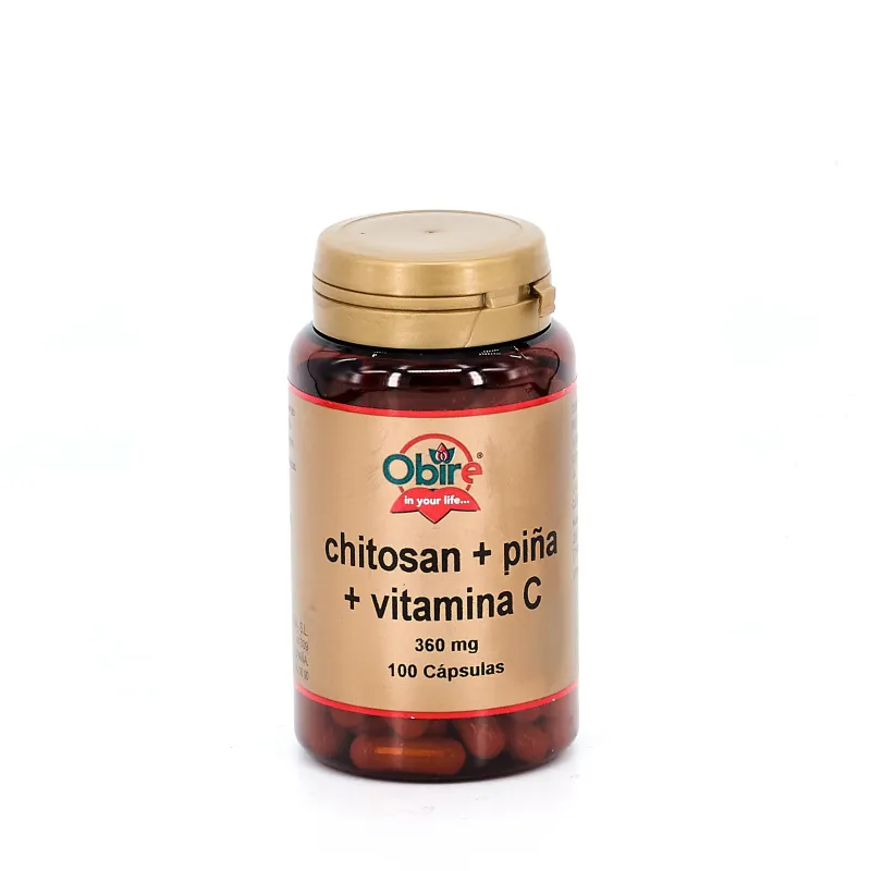 Obire Chitosán, Piña y Vit. C, 100 Cápsulas. Obire Chitosán, Piña y Vit. C, 100 Cápsulas.